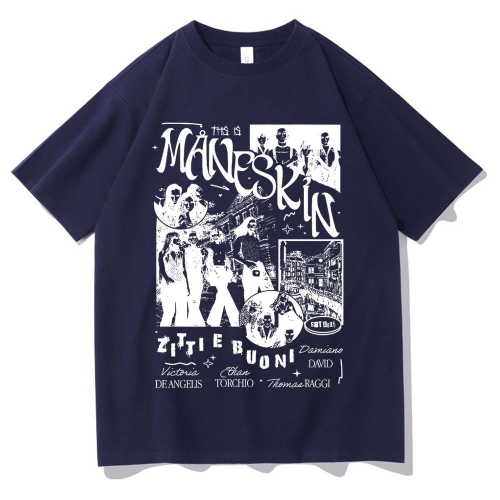 Italian Rock Band Unisexeskin T Shirt Music Album Print T Shirt Unisex Women Retro Hip Hop Oversized Tshirts Harajuku Cool Streetwear