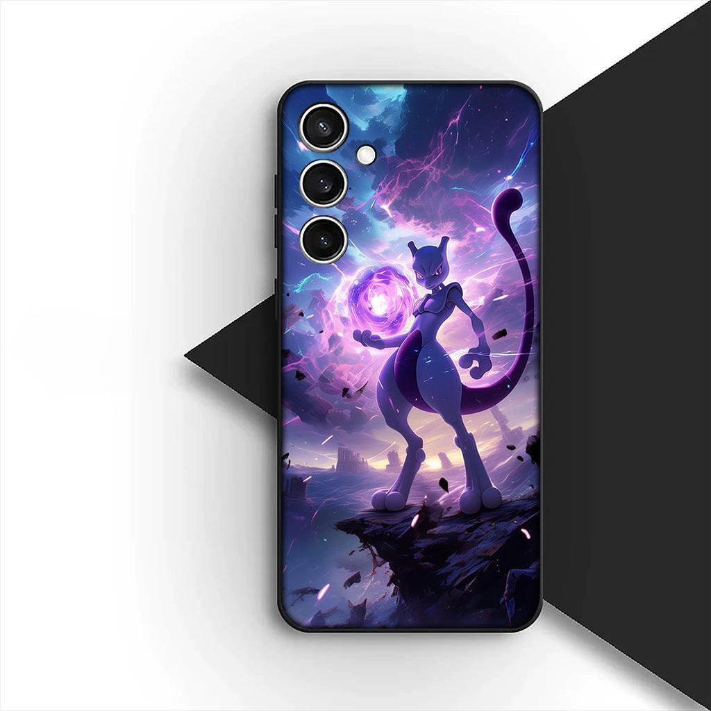 Cover for Samsung Galaxy S24 S25 S23 FE Ultra Plus S7 Edge S25+ S23+ A56 5G Phone Case Mewtwo P-Pokemons Mew two P-Pikachus