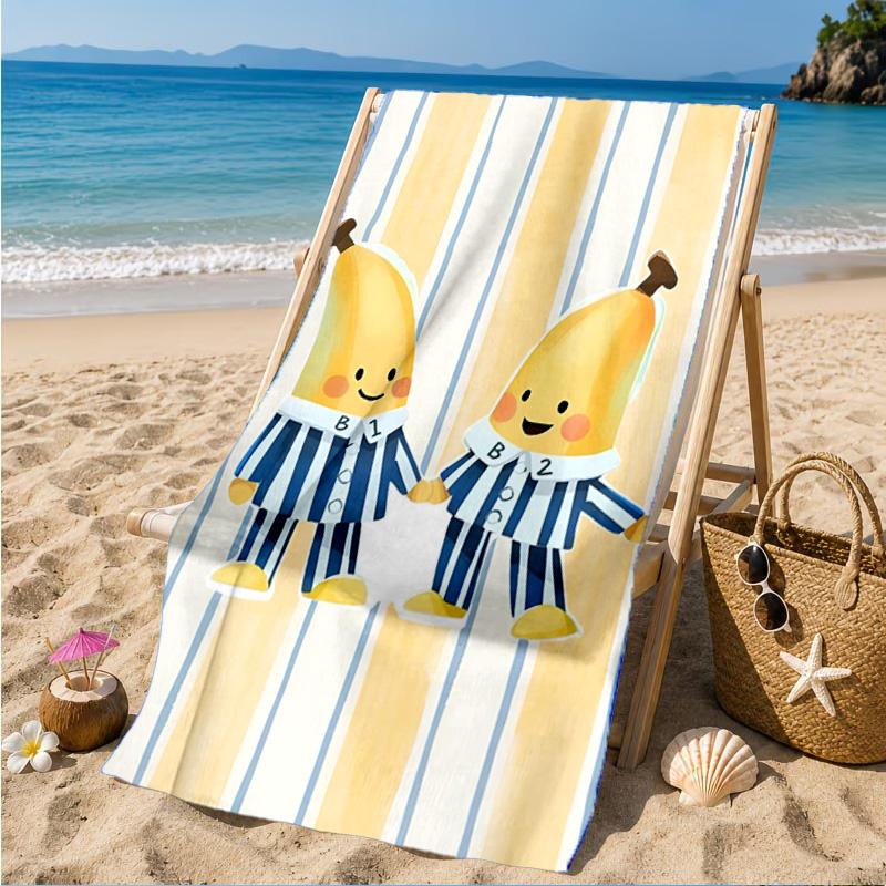 Bananas In Pyjamas Classic Beach Towel, Quick-drying, Easy to Care for, Suitable for Both Fitness and Beach Vacations,Sports Essential