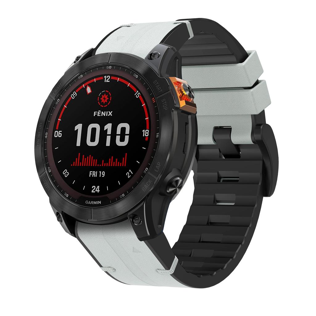 Leather Watch Strap 22/26mm for Garmin Fenix 8 Pro E 7X 7 6X 6 5plus Band Quatix 8/Descent Mk3i Mk2i QuickFit Wristband