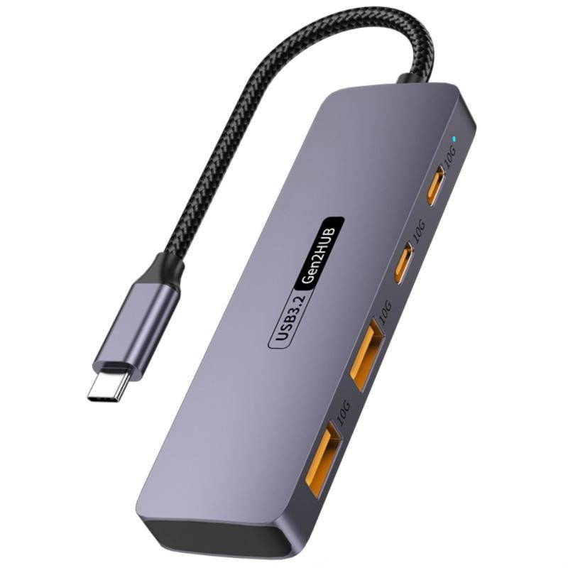 

Type C Dock 10Gbps Multiports Adapters PD100W 140W Power Delivery USB 3.2 Splitter For PC Phone 4K 60Hz HDTV