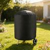 Round Grill Cover Outdoor Waterproof Dustproof Kettle BBQ Cover Oxford Cloth Heavy Duty Garden BBQ Protective Cover