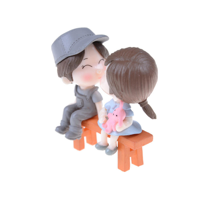 3Pcs/Set Lovers Miniature Landscape Ornaments Garden Bonsai Dollhouse Decoration