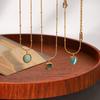Blue Cat's Eye Stone Necklace for Women, Niche Design, Premium Stainless Steel Pendant, Ins Style Titanium Steel Necklace