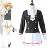 Anime Card Captors Sakura KINOMOTO Cosplay Costume Aldult Woman Cute Loli Sailor JK Uniform Top Skirts Shirt Tie