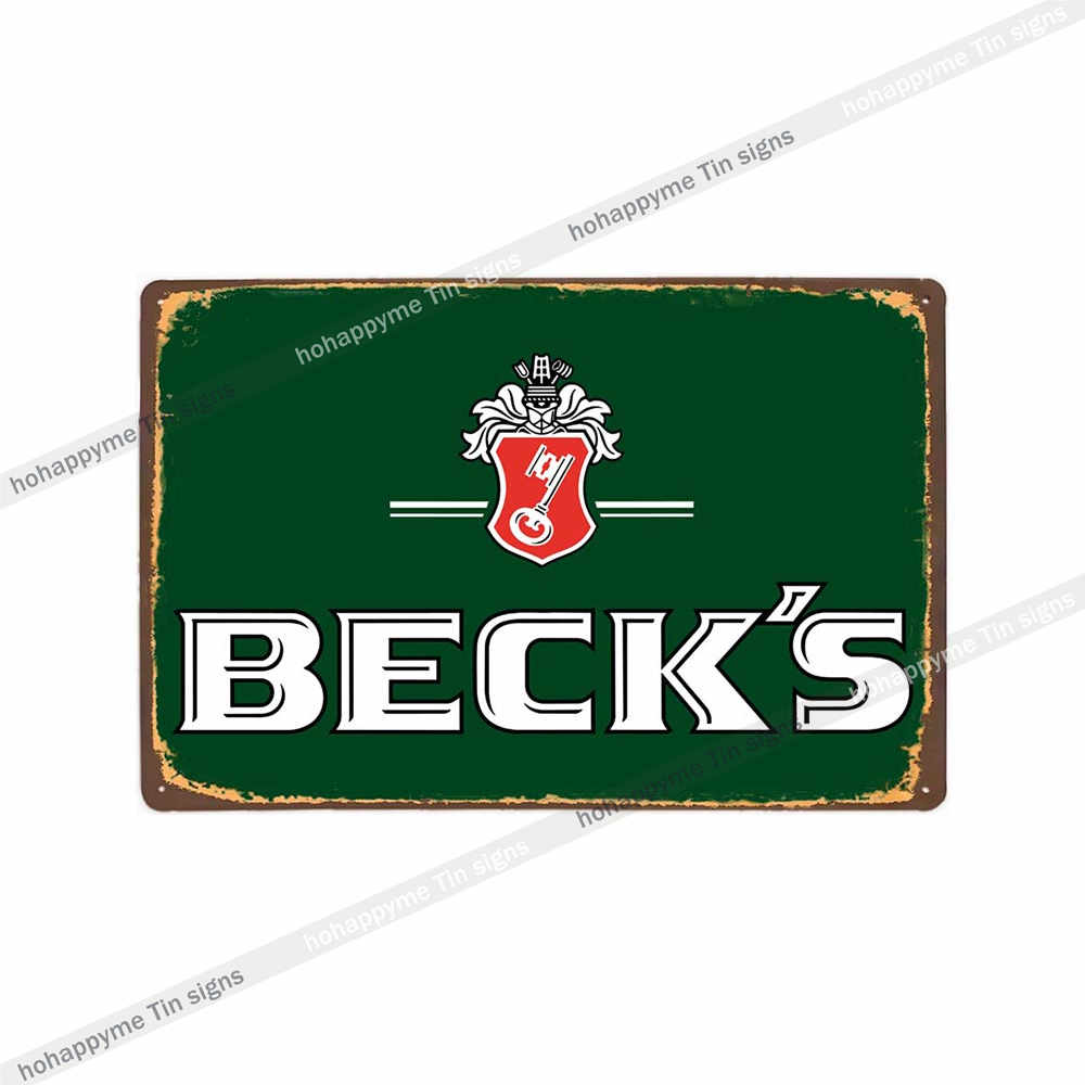 Beer Metal Poster Signs Alcohol Vintage Decoration Plates For Wall Bar Pub Club  Kitchen Bedroom Retro Plaque Home Decor 20x30cm