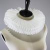 Women Girls Victorian Elizabethan Ruffled Neck Collar Silky Fake Collar Choker Vintage Webbing Neck Ruff Cosplay Costume