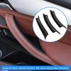 QNLT6 LHD/RHD 3Pcs ABS For X5 F15 X6 F16 2014-2018 Car Interior Door Pull Handle Protective Cover Trim Black Carbon Fiber Texture
