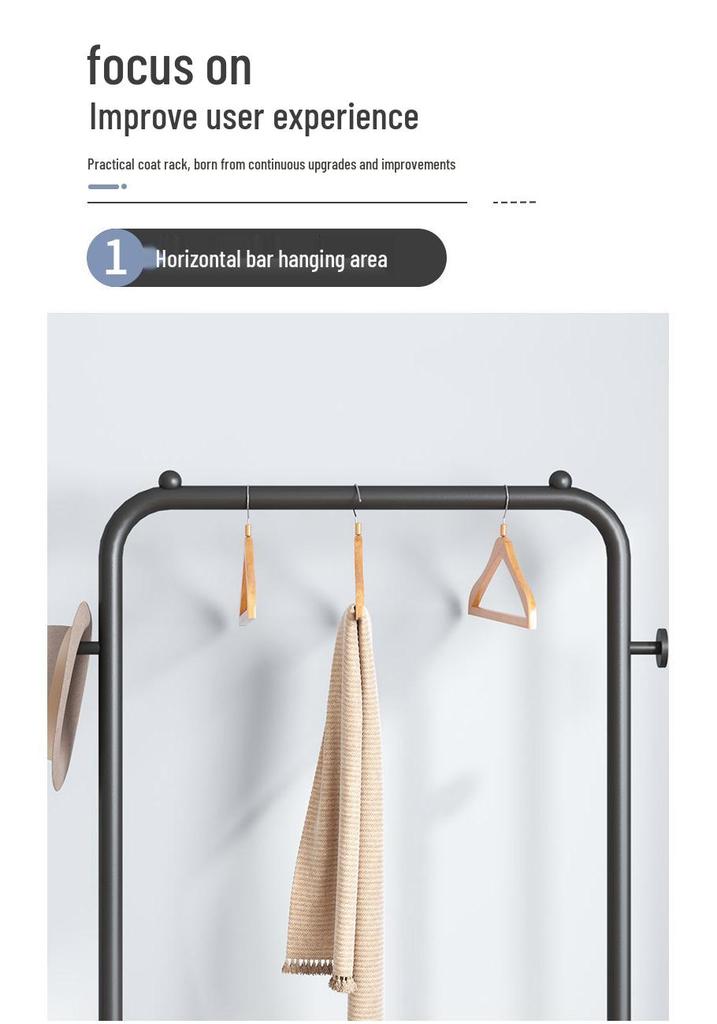 Thickened Floor-Standing Clothes Rack for Bedroom & Dormitory