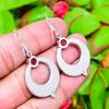 Orecchino Gioiello Fatto a Mano in Argento Sterling 925 con Pietra di Corniola Rossa 1,85" V9W05