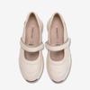 Young Age Women Goat Leather Casual Mary Jane Sneakers Ivory