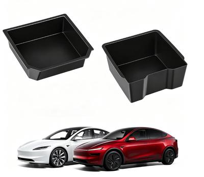 Center Console Organizer Tray for Tesla Model Y Juniper 2025-2026 & Model 3 Highland 2024-2026 Console Hidden Storage Box