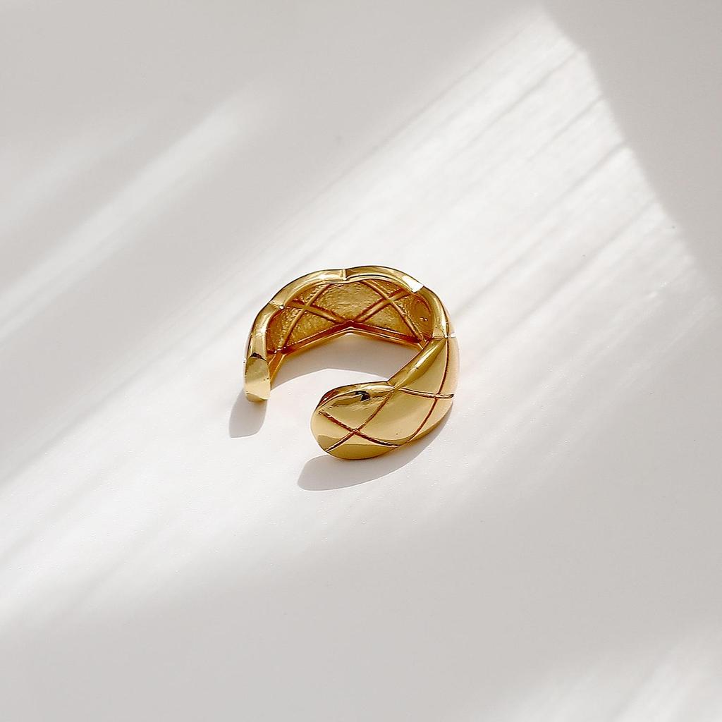 HYACINTH Korean Metal Scratch Index Finger Ring - Cold Style Fashion Temperament