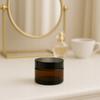 5x Brown Glass Jar with Dark Glass 20g 20ml for Cream Cosmetics Samples