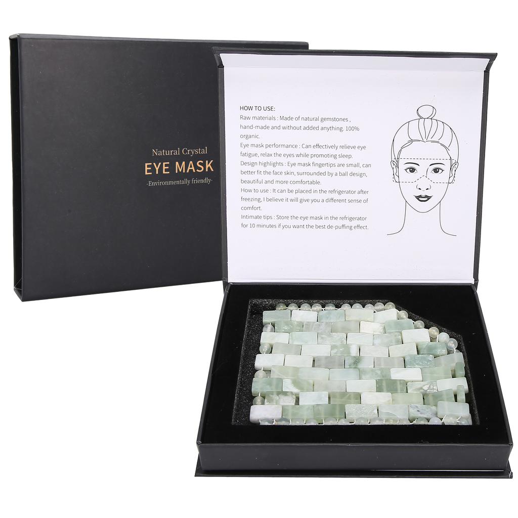 Eye Mask Face Massager Natural Jadestone Soothes Fatigue Reduce Sleeping Relax Care ToolXiuyan