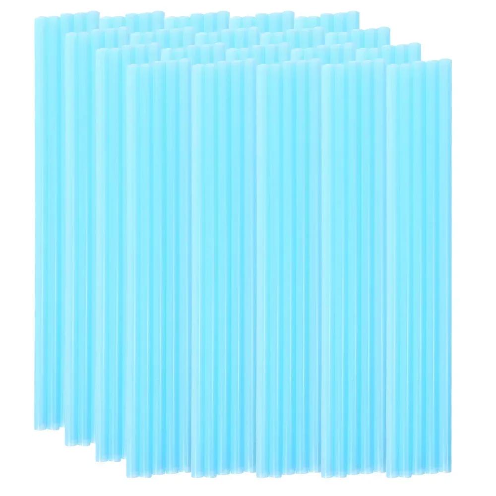 100pcs Long Drinking Straws Colorful Plastic Wide Straw Milk Tea Juice Cocktail Drink Straw Birthday Party Kitchen Accessories