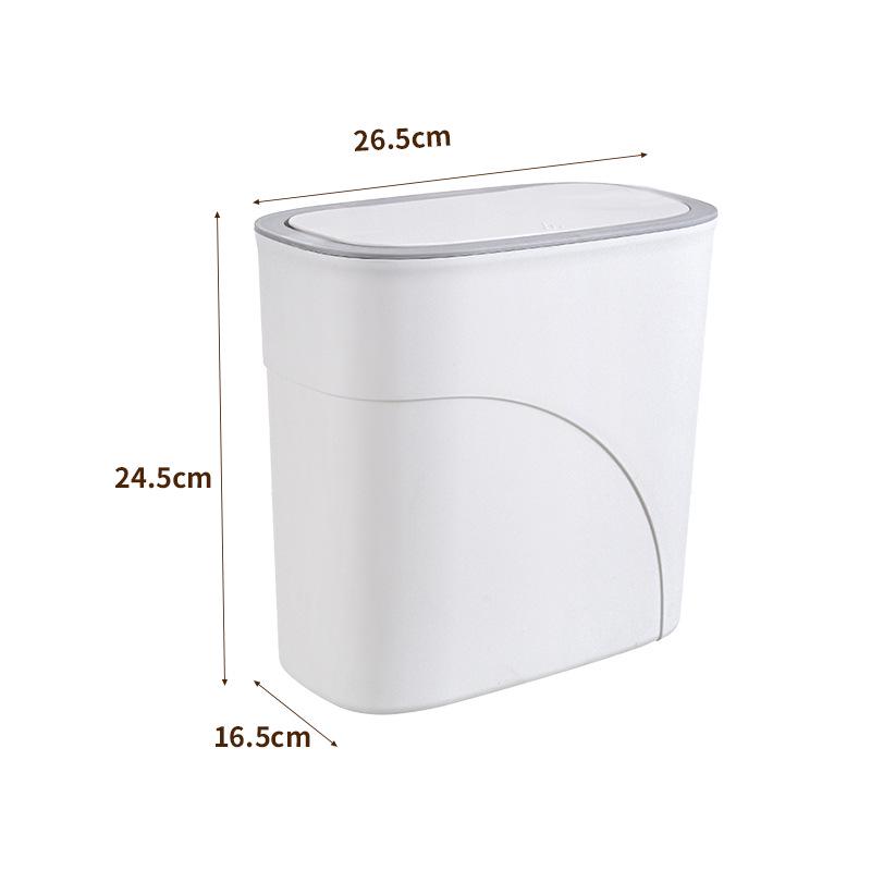 High-Value Slim Flip-Top Trash Can for Bathroom or Kitchen