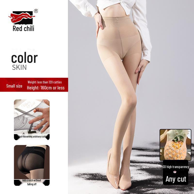 

Red Pepper Ultra-Thin Skin-Beautifying Black Stockings: Sexy, Velvet Pantyhose, Cut-to-Fit, No-Loose Design S (Below 60 kg)
