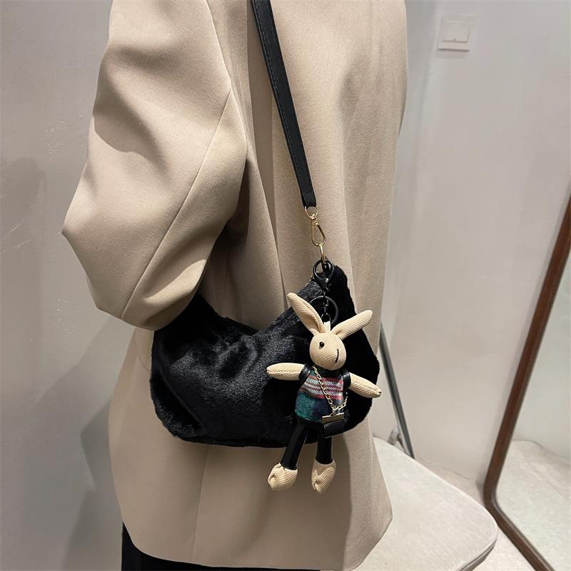 Women'S Bag Messenger Bagnewest Bag Female Ins Niche Chain Bag Messenger Bag Plush Small Square Bag Women Handbags And Purse