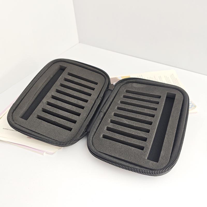 

Lure Fishing Gear Spinner Bag with Hard Shell EVA Storage and Three-Hole Hook Box 16x11.5x4 cm чорний