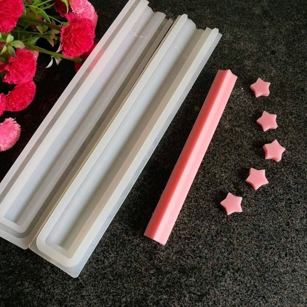 1PC Pipe Mould Long Silicone Tube Mold Heart/Round/Star/Square/Flower/Moon Shaped Soap Mold Diy Soap 3D Candle Mold