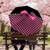 1 Stück Schleife Diamant Regenschirm - 8 Speichen verstärkt, Automatisches Öffnen, Leicht & Langlebig, Niedliches Modeaccessoire für Draußen - T365