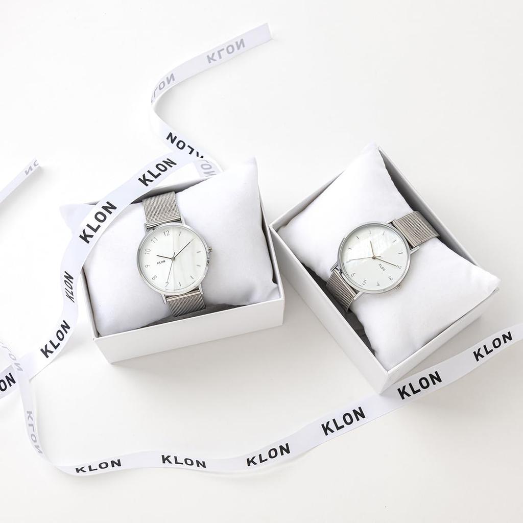 Klon Watch Connection Halfshell Latter Silver Mesh 38mm