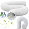 Portable Air Conditioner Exhaust Hose Coupler Air Conditioner Hose Connector Fit 5.1in 5.9in Diameter Pipe Joint for Living Room