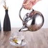 Stainless Steel Water Kettles Teapot With Infuser Filter Coffee Kettle Green Tea Jug Home Office Tea Coffee Tools Cookware