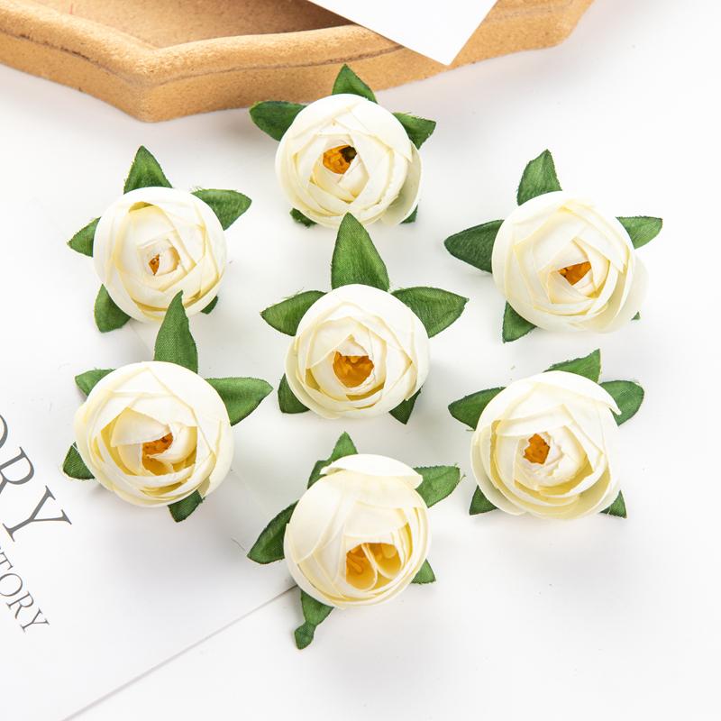 

Silk Artificial Flowers Tea Rose Bud Home Room Vase Festival Outdoor Garden Decora Wedding Bridal Diy Gifts Candy Box Scrapbook 5 pcs