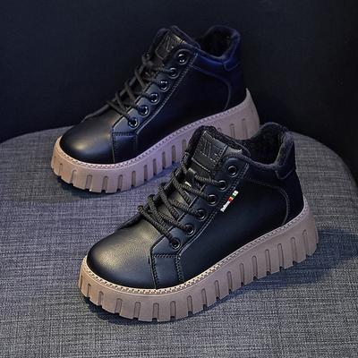 Korean Version of The Small White Shoes Female Students High-top Thick Bottom Casual Shoes Female Padded Shoes
