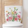 1Pcs Flower Floral Toilet Stickers Green Plant Leaves Wall Stickers Decoration Waterproof Self-Adhesive Decals Bathroom Sticker