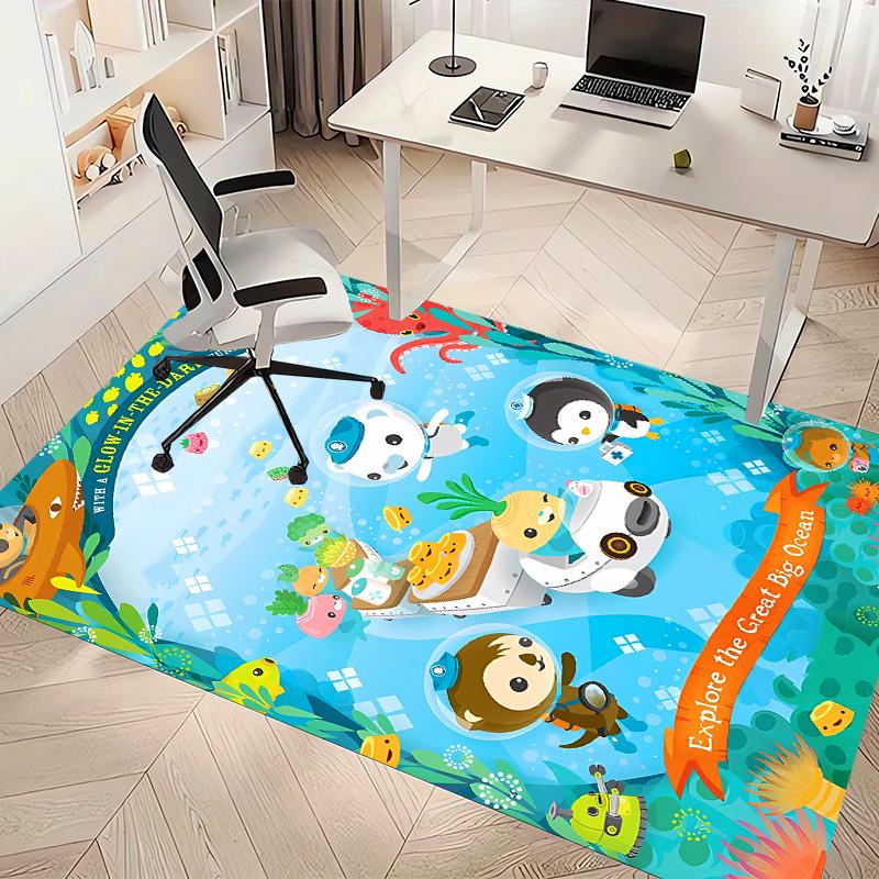 The Octonauts4 Printed Absorbent Washable Carpet, Non-Slip Bathroom Mats, Kitchen Rugs, Yoga Mat,Living Room Entrance, Camping Picnic Rugs