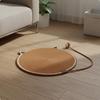 Round Cat Scratch Mat LowShed Scratching Pad for Indoor Cats, Kittens Pink 35CM