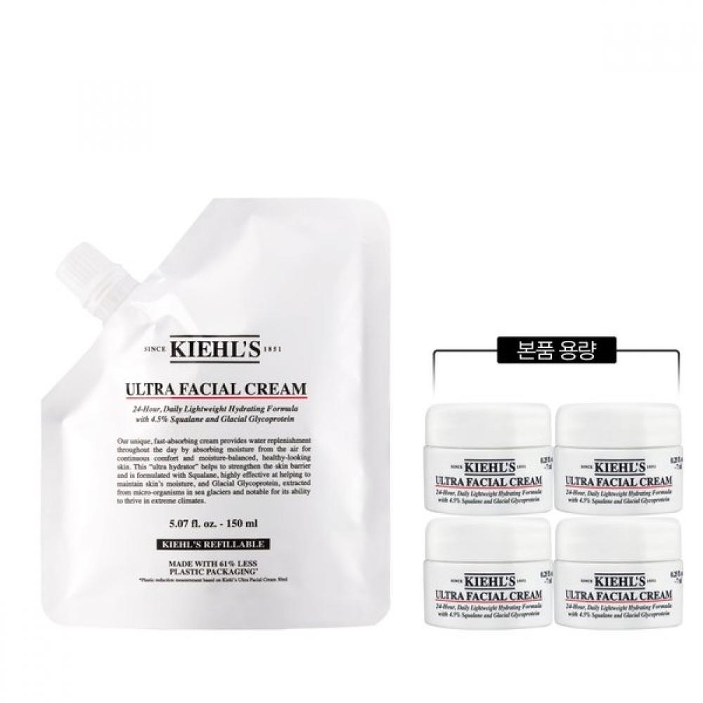 Kiehl S Ultra Facial Cream Refill Pouch 150ml Set +full Size Single option