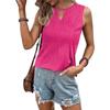 Summer Pleat Women Tank Top Sleeveless Casual Basic Top Vest 2024 Female Elegant Sexy Loose Tee Shirts Ladies New Cut Out Blouse 275