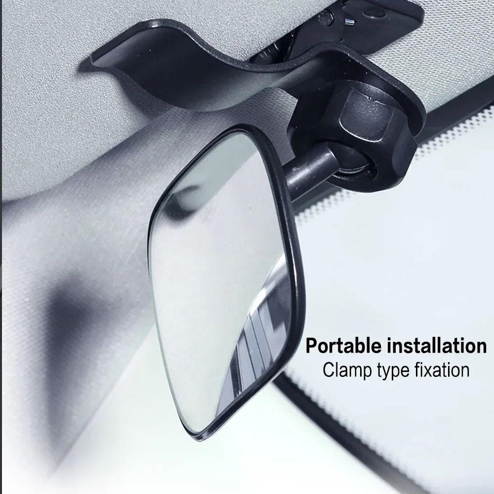 Clip-On 360 Rotation Baby Car Mirror 2 in 1 Car Rear Convex Mirror  Car Accessories