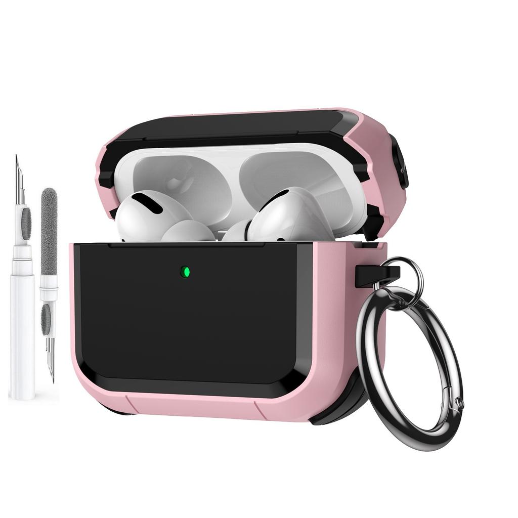 Secure Lock Case For AirPods Pro 3 with Keychain Cleaning Pen Kit New Armor Shockproof Rugged Protective Case For AirPods Pro 3