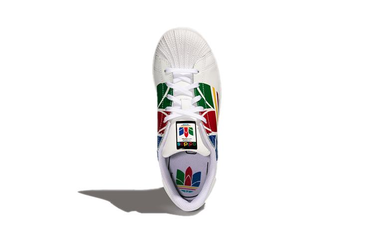 Adidas Superstar Pure J 'Colorful Trefoil - Cloud White'