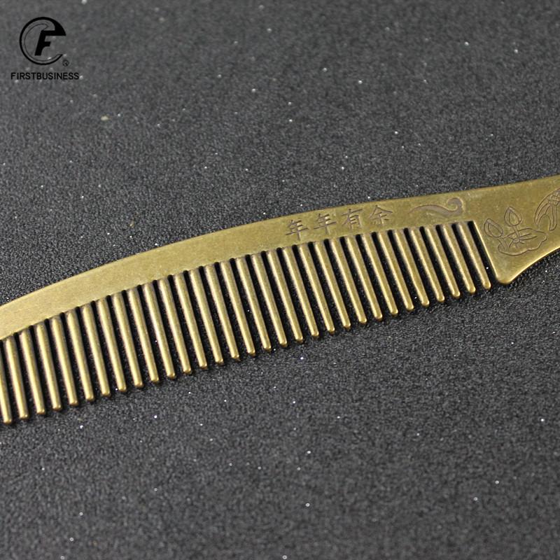 Teacher's day Gift Hair Care Healthy copper comb carp Comb Anti static Hair Care metal Combs Natural Curved Hair Styling Tool