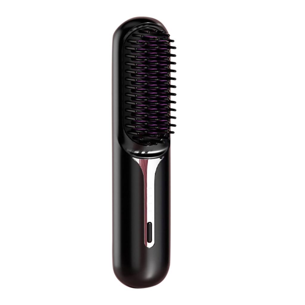 Hair Straightener, Portable Negative Ion Cordless Hair Straightener, Straighten Curly Hair, 3-speed Adjustable Temperature Heated Hair Brush