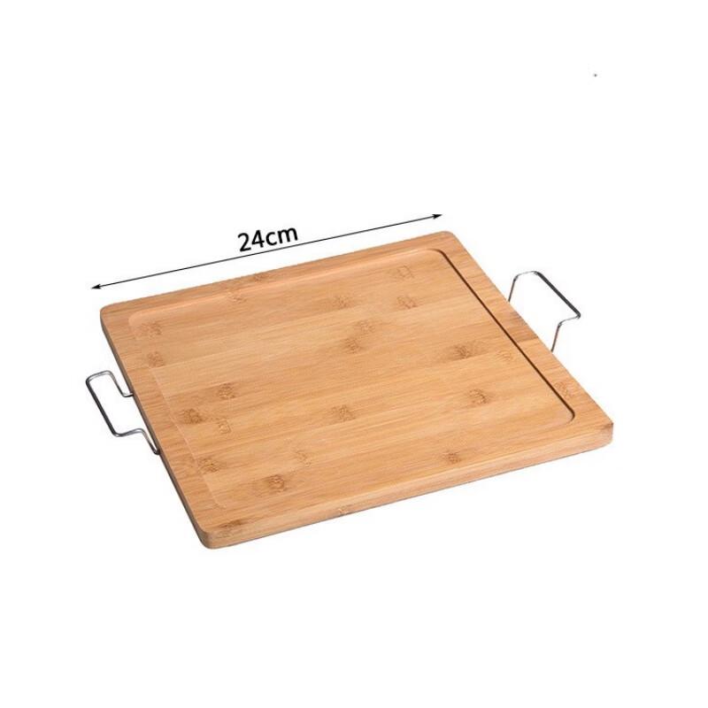 Bamboo Look Plastic Serving Tray