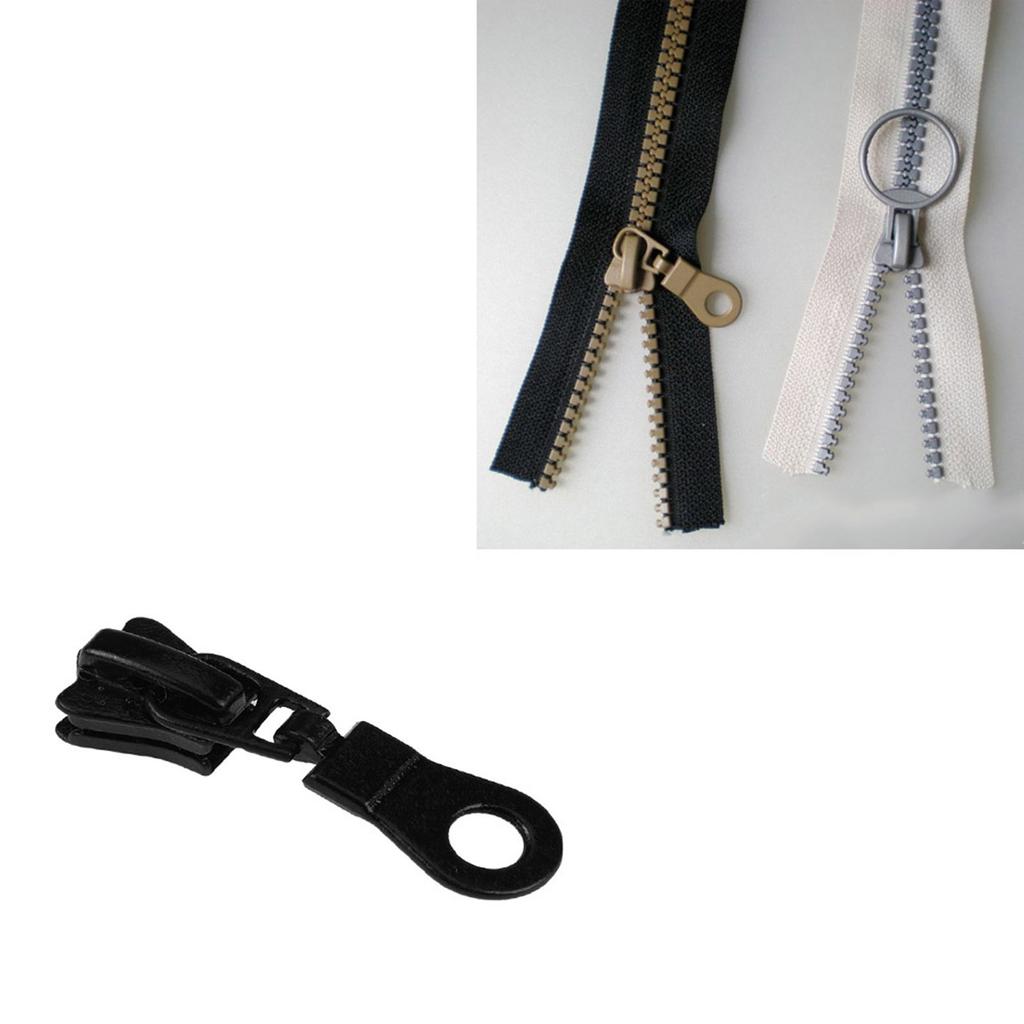 20 Stück Metalllegierung Schieber Größe #5 Reißverschluss Reparatur Ersatz-Set (Schwarz)