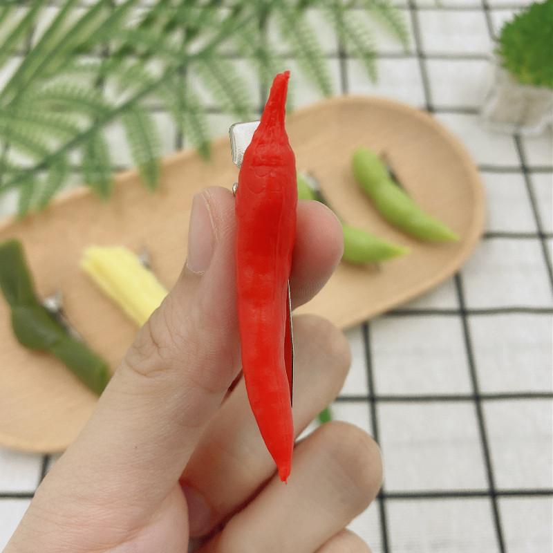 4 pièces de simulation de légumes, haricots, cheveux, conception de varech, coiffure à Clip latéral