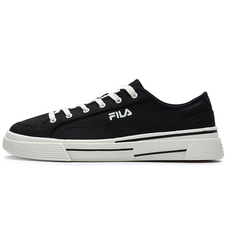 Fila Sandwich Comfortable Casual Low-Top Canvas Shoes Men Sneakers Black White F12M221316FBK