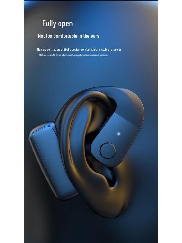 Universal Left/Right Ear-Hook Wireless Bluetooth In-Ear Headphones for Sports, Running, Driving, Cycling, and Food Delivery.