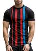 Summer Fashion Stripe 3D Printed T Shirts For Men Summer Casual Crew Neck Short Sleeve T-shirt Loose Quick Dry Breathable Tees Tops