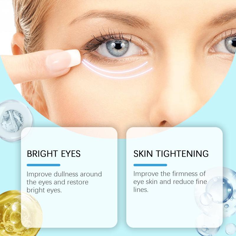 Hyaluronic Acid Eye Cream Stick Fade Fine Line Remove Wrinkle Eye Bags Anti-Puffiness Dark Circle Firming Under Eye