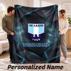 Lazio FC Personalized Flannel Blanket Custom Name Text Soft Throw Blanket Home Decor