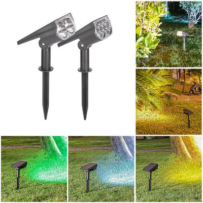 New Solar Spotlight White Light Tree Light Outdoor Super Bright Landscape Light Courtyard Garden Villa Decoration Lawn Lamps HOT
